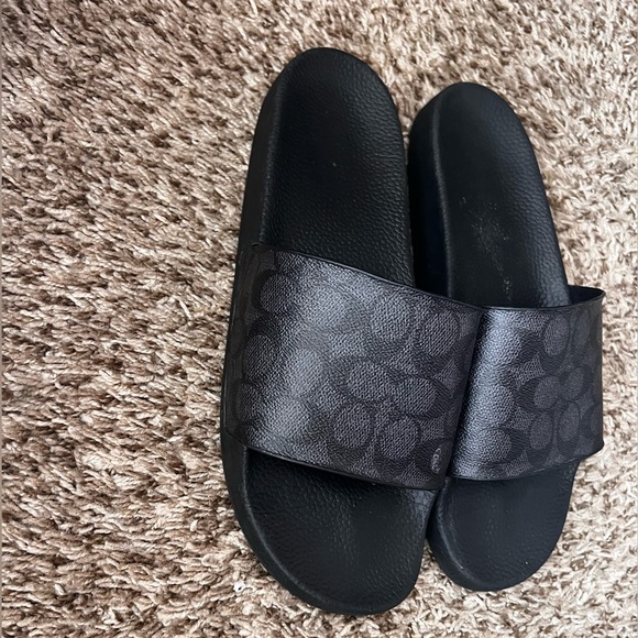 MEN COACH SIGNATURE COATED CANVAS POOL SLIDES - Picture 2 of 5